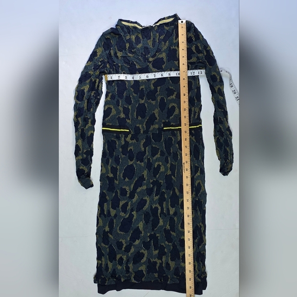 Sandwich dress,blue,yellow, black retro, med, long sleeve - Picture 8 of 16